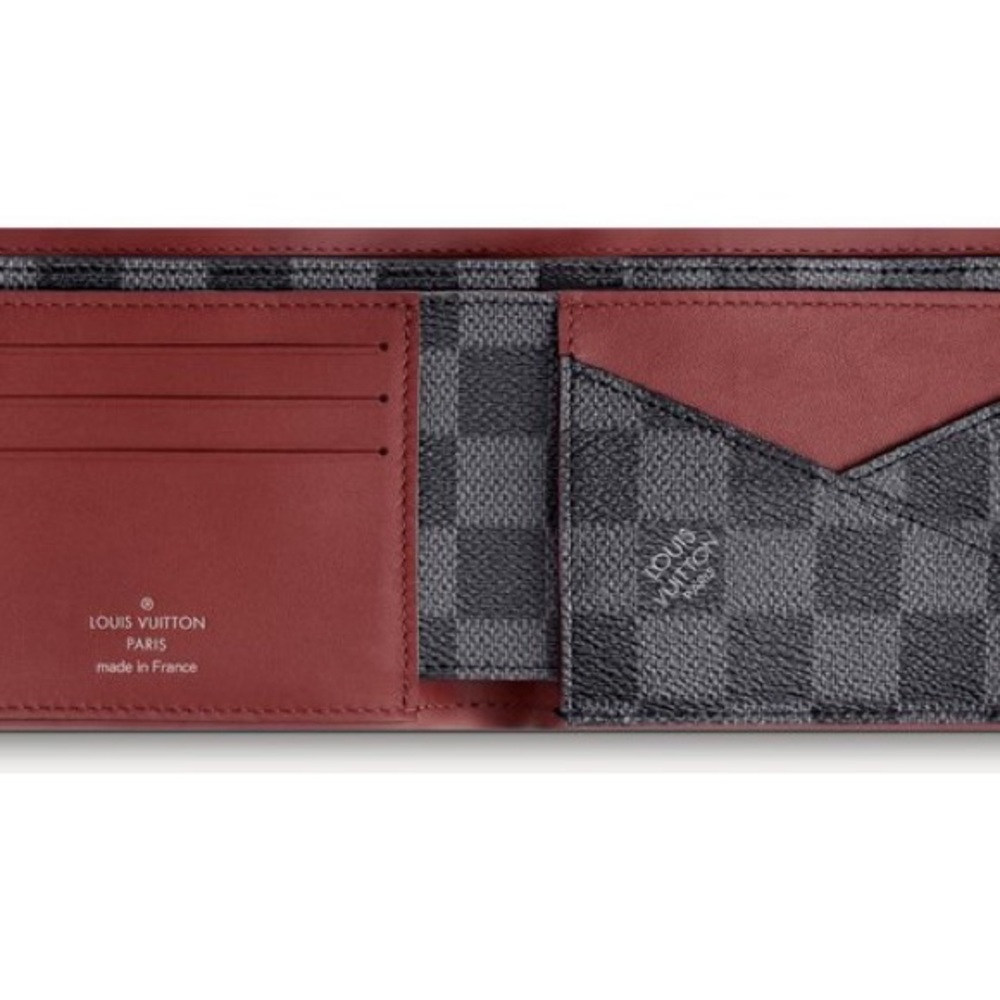 Authentic Louis Vuitton Gray and Red Key & Card Holder - Picture 4 of 8